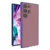 Hurtel Spring dėklas su spalvotu rėmeliu skirtas Samsung Galaxy S22 Ultra, tamsiai mėlynas