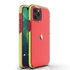 Hurtel Spring dėklas su spalvotu rėmeliu skirtas iPhone 13 mini, geltonas
