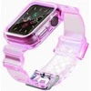 Dėklas Hurtel Silikoninė apyrankė Bracelet Case Strap Light Set for Apple Watch 44mm – raudonos spalvos