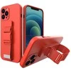 Hurtel Rope dėklas su dirželiu skirtas Xiaomi Poco M4 Pro 5G, raudonas
