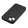 iCarer Leather Apple iPhone 14 Plus genuine leather dėklas telefonui juodos spalvos (compatible with MagSafe)
