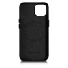 iCarer Leather Apple iPhone 14 Plus genuine leather dėklas telefonui juodos spalvos (compatible with MagSafe)