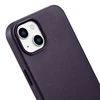 iCarer Leather Apple iPhone 14 Plus Dark dėklas telefonui violetinės spalvos (MagSafe Compatible)