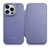 iCarer CE Premium Leather Apple iPhone 14 Pro Magnetic atverčiamas Leather MagSafe Light dėklas telefonui violetinės spalvos (WMI14220714-LP)