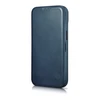 iCarer CE Oil Wax Premium Leather Apple iPhone 14 Plus magnetic atverčiamas MagSafe dėklas telefonui mėlynos spalvos (AKI14220707-BU)
