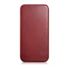 iCarer CE Oil Wax Premium Leather Apple iPhone 14 Plus Magnetic atverčiamas Leather MagSafe dėklas telefonui raudonos spalvos (AKI14220707-RD)