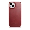 iCarer CE Oil Wax Premium Leather Apple iPhone 14 Plus Magnetic atverčiamas Leather MagSafe dėklas telefonui raudonos spalvos (AKI14220707-RD)