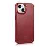 iCarer CE Oil Wax Premium Leather Apple iPhone 14 Plus Magnetic atverčiamas Leather MagSafe dėklas telefonui raudonos spalvos (AKI14220707-RD)