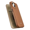 iCarer CE Premium Leather Apple iPhone 14 Plus Magnetic atverčiamas Leather MagSafe dėklas telefonui rudos spalvos (WMI14220715-BN)