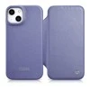 iCarer CE Premium Leather Apple iPhone 14 Plus Magnetic atverčiamas Leather MagSafe Light dėklas telefonui violetinės spalvos (WMI14220715-LP)
