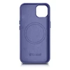 iCarer Leather Genuine Leather Apple iPhone 14 Plus Light dėklas telefonui violetinės spalvos (MagSafe Compatible)