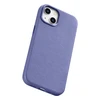 iCarer Leather Genuine Leather Apple iPhone 14 Plus Light dėklas telefonui violetinės spalvos (MagSafe Compatible)