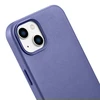 iCarer Leather Genuine Leather Apple iPhone 14 Plus Light dėklas telefonui violetinės spalvos (MagSafe Compatible)
