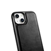 iCarer Leather Oil Wax covered with natural leather Apple iPhone 14 Plus dėklas telefonui juodos spalvos (WMI14220719-BK)