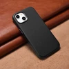 iCarer Litchi Premium Leather Apple iPhone 14 Plus Magnetic Leather with MagSafe dėklas telefonui juodos spalvos (WMI14220711-BK)