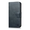 iCarer Oil Wax Wallet 2in1 Apple iPhone 14 Pro Anti-RFID Leather atverčiamas dėklas telefonui mėlynos spalvos (WMI14220722-BU)