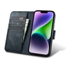 iCarer Oil Wax Wallet 2in1 Apple iPhone 14 Plus Anti-RFID Leather atverčiamas dėklas telefonui mėlynos spalvos (WMI14220723-BU)