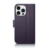 iCarer Wallet 2in1 Apple iPhone 14 Pro Anti-RFID Leather atverčiamas dėklas telefonui violetinės spalvos (WMI14220726-DP)