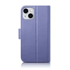 iCarer Wallet 2in1 Apple iPhone 14 Plus Anti-RFID Leather atverčiamas Light dėklas telefonui violetinės spalvos (WMI14220727-LP)