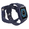 Dėklas Išmaniojo laikrodžio Apple SE/7 silikoninis Hurtel dirželis, Juodos spalvos, 42/44/45 mm