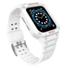 Dėklas Išmaniojo laikrodžio Apple SE/7 silikoninis Hurtel dirželis, Baltos spalvos, 42/44/45 mm
