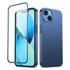 Joyroom 360 priekinis ir galinis dėklas telefonui Apple iPhone 13 + apsauginis ekrano stiklas mėlynos spalvos (JR-BP927 mėlynos spalvos)