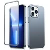 Joyroom 360 priekinis ir galinis dangtelis telefonui Apple iPhone 13 Pro + apsauginis ekrano stiklas pilkas (JR-BP935 tranish)