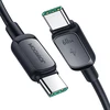Joyroom Multi-Color Series A14 USB-C / USB-C 60W kabelis 1.2m – juodos spalvos