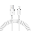 Joyroom skysto silikono duomenų kabelis N2 USB-A / Lightning 2.4A 1.2m - Baltas