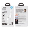 Joyroom skysto silikono duomenų kabelis N2 USB-A / Lightning 2.4A 1.2m - Baltas