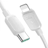 Joyroom Multi-Color Series A14 USB-C / Lightning 20W kabelis 1.2 m – baltos spalvos