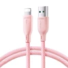 USB kabelis Joyroom (S-A34) lightning (3A) 1m rožinis