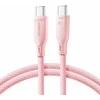 USB kabelis Joyroom (S-A34) „USB-C (Type-C) į USB-C (Type-C)“ (60W 1m) rožinis