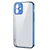 Joyroom New Beauty Series ultra plonas with electroplated frame iPhone 12 Pro dark-dėklas telefonui mėlynos spalvos (JR-BP743)