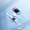 Joyroom S-IW007 3-in-1 kabelis USB-A magnetiniu įkrovikliu – Lightning 1.2m – baltos spalvos
