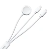 Joyroom S-IW007 3-in-1 kabelis USB-A magnetiniu įkrovikliu – Lightning 1.2m – baltos spalvos