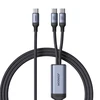 Joyroomkabelis Speedy USB-C - 2x USB-C 100W 1,5m - Juodas