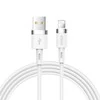 Joyroom skysto silikono duomenų kabelis N2 USB-A / Lightning 2.4A 1.2m - Baltas