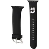 Karl Lagerfeld apyrankė KLAWLSLCNK Apple Watch 42/44/45/49mm juodos spalvos apyrankė 3D Rubber Choupette Head