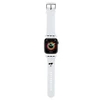 Apyrankė Apple Watch 4 / 5 / 6 / 7 / 8 / SE / Ultra (42 / 44 / 45 / 49 MM) Karl Lagerfeld 3D Rubber Choupette Head (KLAWLSLCNH) baltos spalvos