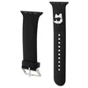 Apyrankė Apple Watch 4 / 5 / 6 / 7 / 8 / SE (38 / 40 / 41 MM) Karl Lagerfeld 3D Rubber Choupette Head (KLAWMSLCNK) juodos spalvos