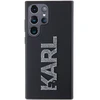 Samsung Galaxy S23 Ultra Karl Lagerfeld dėklas 3D Rubber Glitter Logo (KLHCS23L3DMBKCK) juodos spalvos