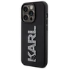Dėklas Karl Lagerfeld KLHCP15X3DMBKCK IPHONE 15 PRO MAX 6.7 "Juodas/Juodas HARDCASE 3D RUBBER GLITTER LOGO