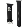 Apyrankė Apple Watch 4 / 5 / 6 / 7 / 8 / SE / Ultra (42 / 44 / 45 / 49 MM) Karl Lagerfeld 3D Rubber Karl Head (KLAWLSLKNK) juodos spalvos