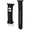 Apyrankė Apple Watch 4 / 5 / 6 / 7 / 8 / SE (38 / 40 / 41 MM) Karl Lagerfeld 3D Rubber Karl Head (KLAWMSLKNK) juodos spalvos