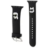 Apyrankė Apple Watch 4 / 5 / 6 / 7 / 8 / SE (38 / 40 / 41 MM) Karl Lagerfeld 3D Rubber Karl&Choupette Heads (KLAWMSLKCNK) juodos spalvos