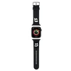 Apyrankė Apple Watch 4 / 5 / 6 / 7 / 8 / SE / Ultra (42 / 44 / 45 / 49 MM) Karl Lagerfeld 3D Rubber Karl&Choupette Heads (KLAWLSLKCNK) juodos spalvos