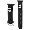 Apyrankė Apple Watch 4 / 5 / 6 / 7 / 8 / SE / Ultra (42 / 44 / 45 / 49 MM) Karl Lagerfeld 3D Rubber Karl&Choupette Heads (KLAWLSLKCNK) juodos spalvos