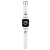 Apyrankė Apple Watch 4 / 5 / 6 / 7 / 8 / SE / Ultra (42 / 44 / 45 / 49 MM) Karl Lagerfeld 3D Rubber Karl&amp;Choupette Heads (KLAWLSLKCNH) baltos spalvos
