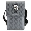 Karl Lagerfeld krepšys Saffiano Monogram Ikonik (KLWBSAKHPKG) sidabrinės spalvos